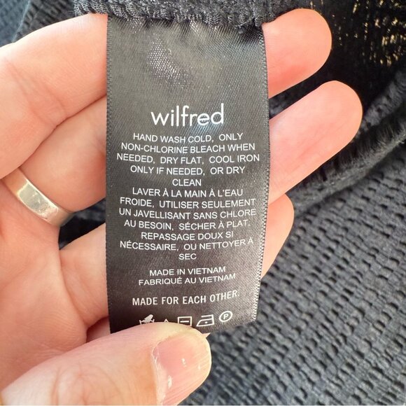 Aritzia Wilfred Wide Leg Seersucker Pants Lettuce Hem Verona Pant Minimalist L - Picture 5 of 9